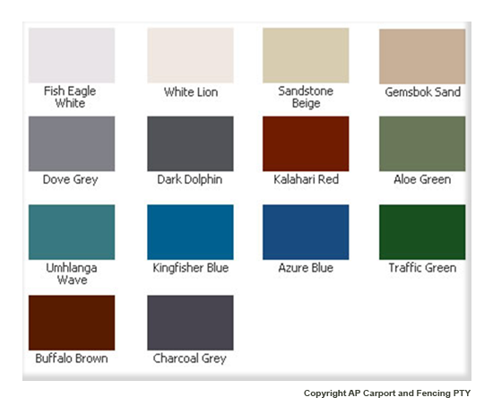 Chromadek Roofing Colours 